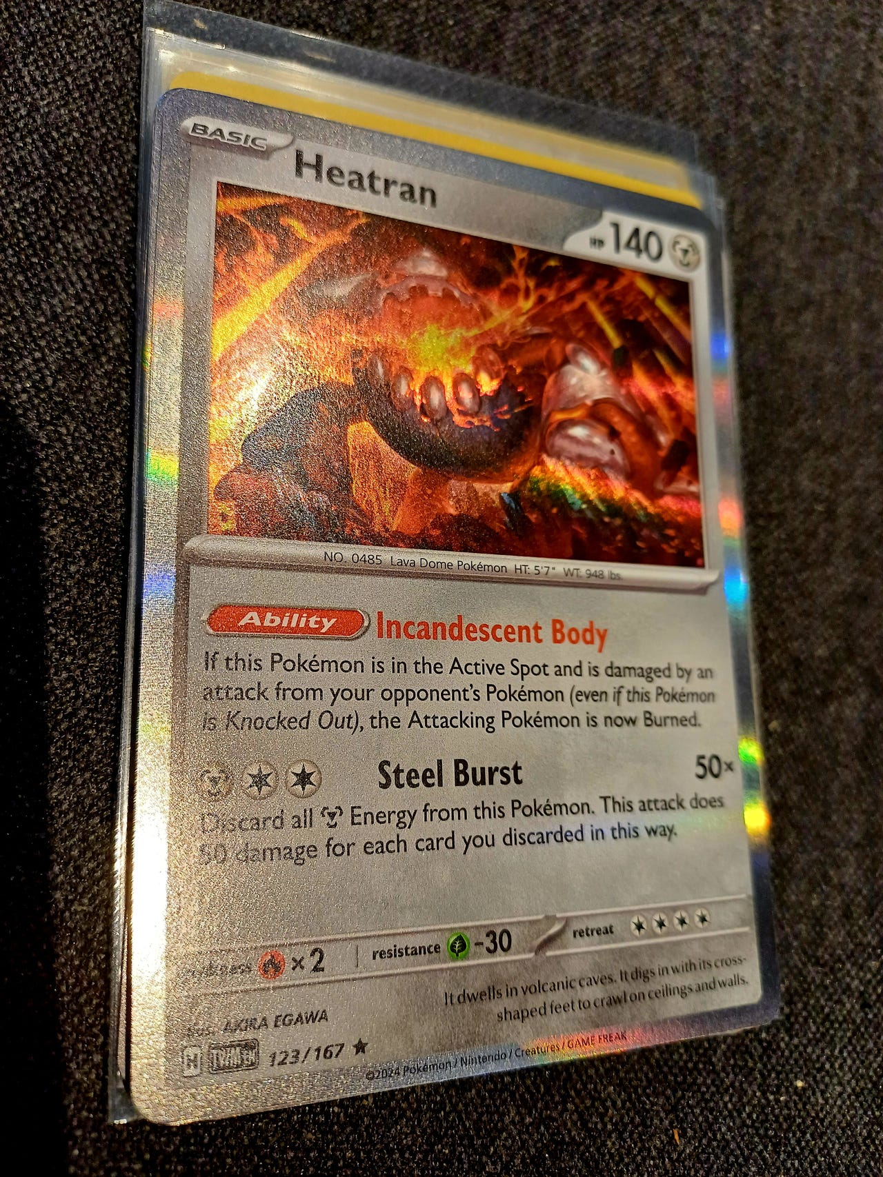 Pokémon Heatran Twilight Masquerade Holo Pokémon 123/167 Scarlet ...