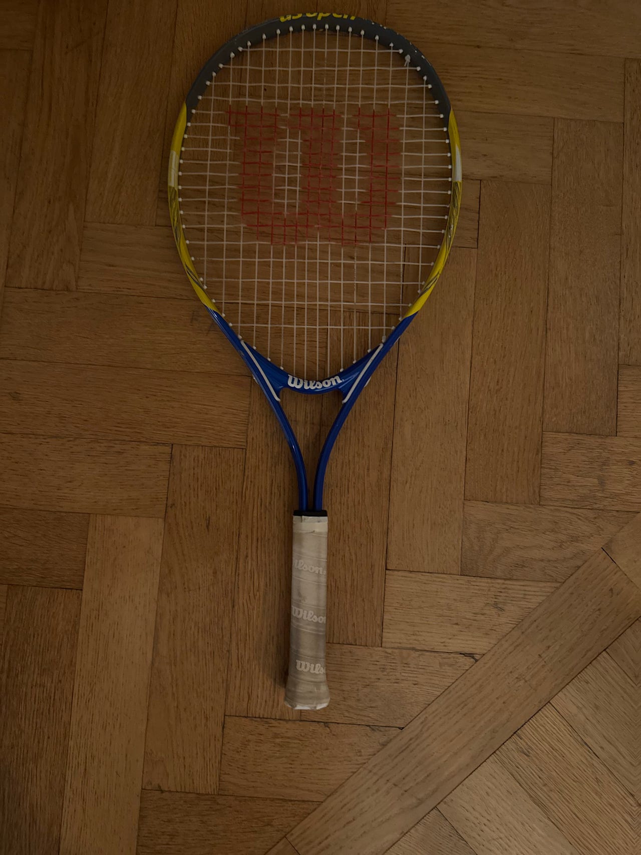 Wilson Tennisracket Blå Gul Vit 27 tum | Blocket
