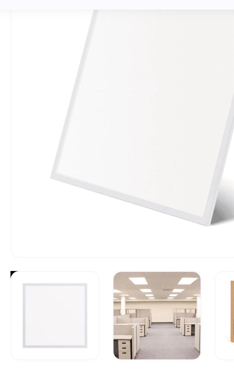 Ny LED Panel Light 60x60cm 38W 3000K | Blocket
