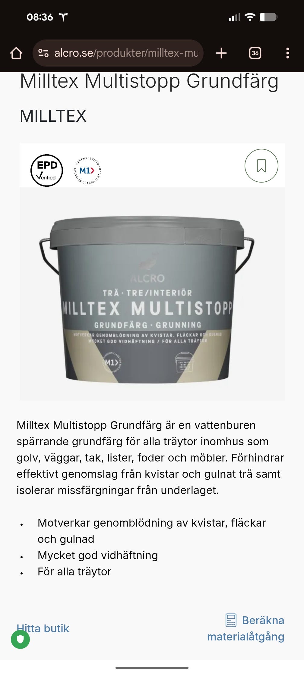 Milltex Multistopp Grundfärg 10L oöppnad | Blocket