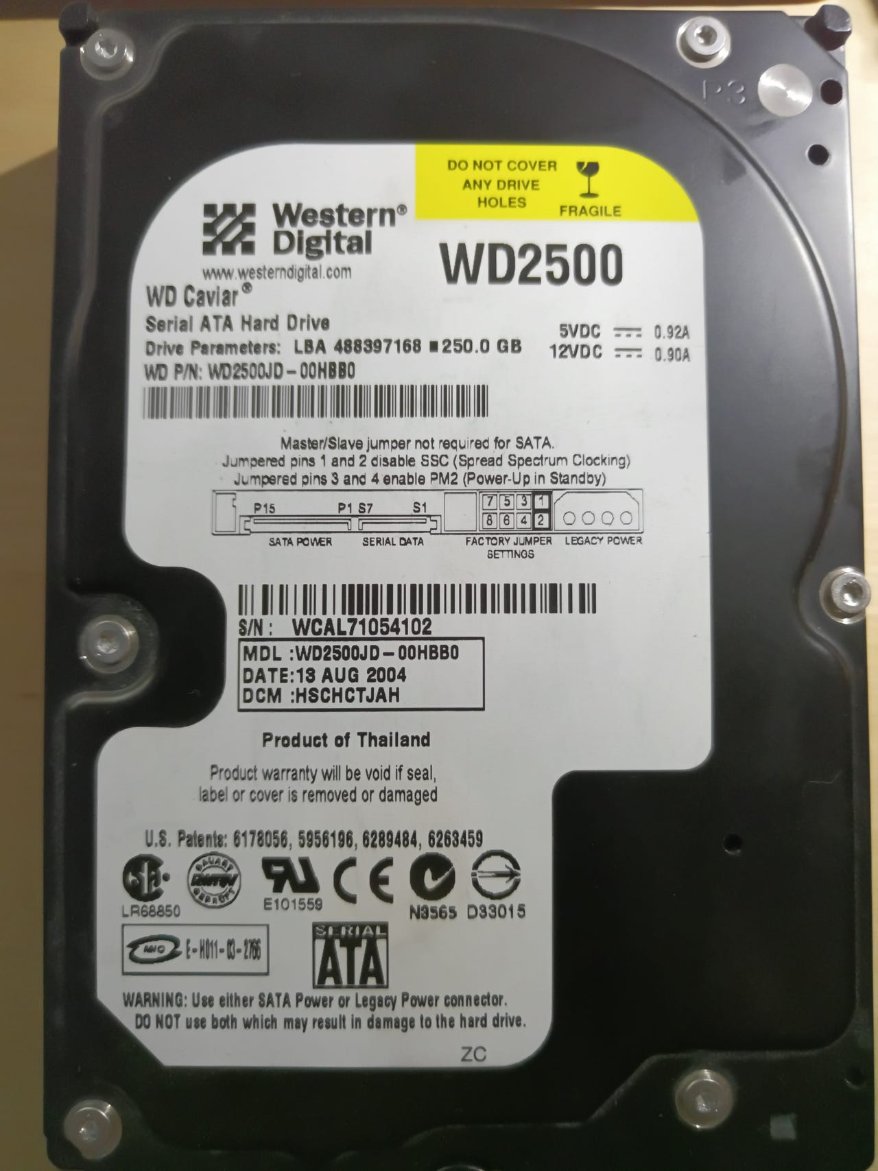 Western Digital WD2500 Hårddisk 250 GB SATA | Blocket