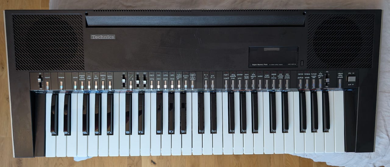 Technics SX-K200 Vintage Keyboard 80-tal Synth Analog Vibe Made in
