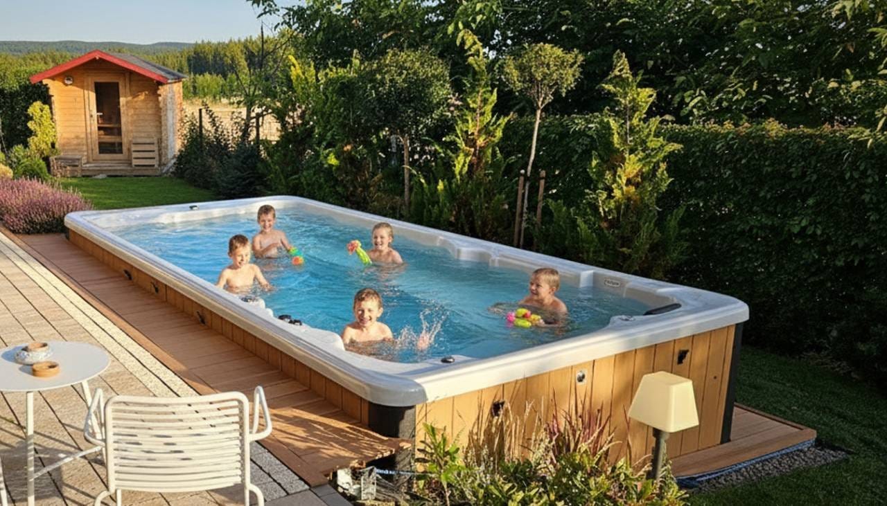 Pool & Swim Spa – Motström, sittplatser och valfri design | Blocket