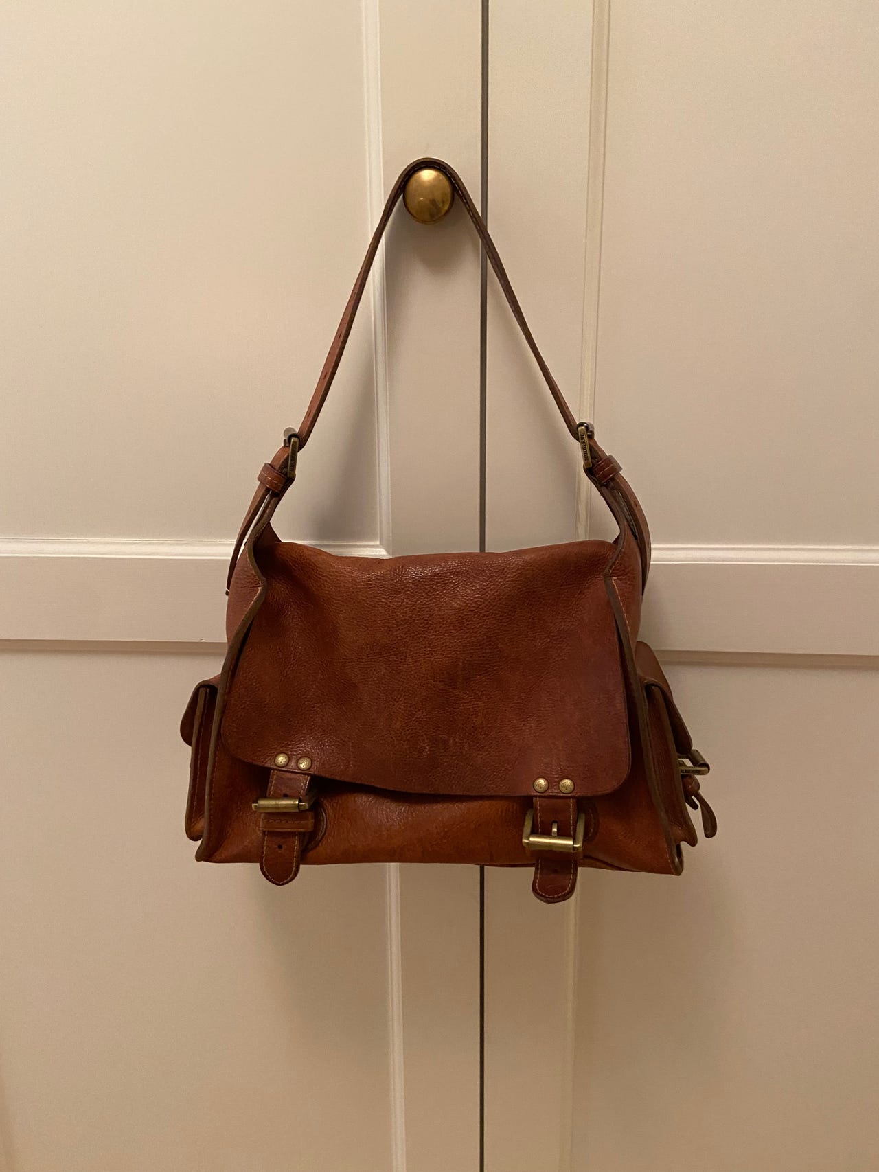 Mulberry Effie satchel konjaksbrun axelremsväska | Blocket