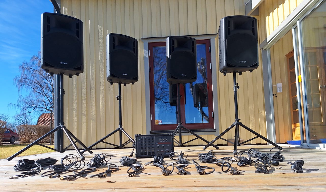 KOMPLETT PA-SYSTEM: 4st 15