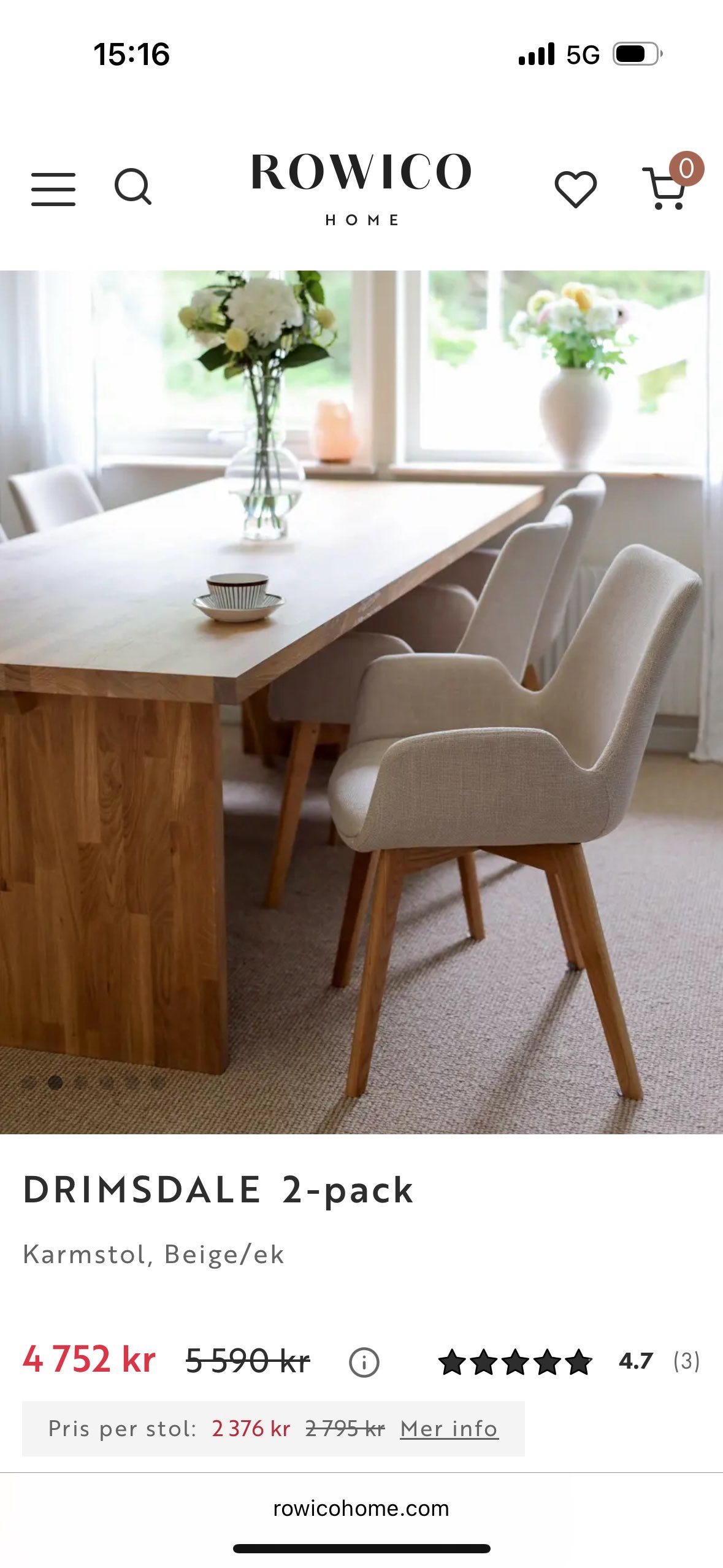 Rowico Home stolar | Blocket
