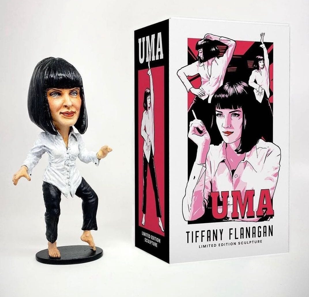 Pulp Fiction Uma Thurman plastic cell samlarfigur limited edition | Blocket