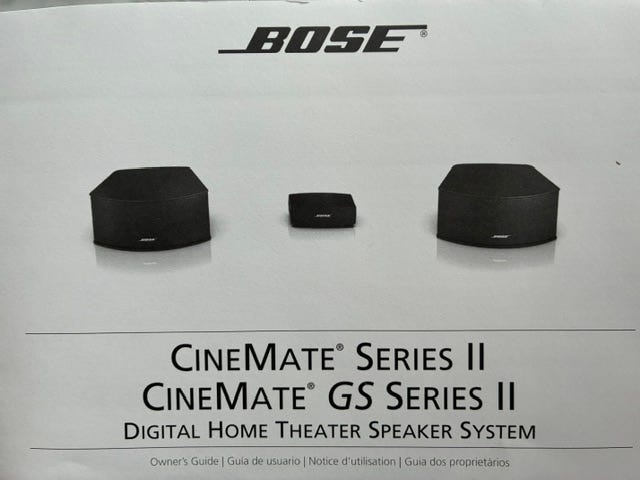 Bose CineMate Series II hemmabiosystem med högtalare och subwoofer ...