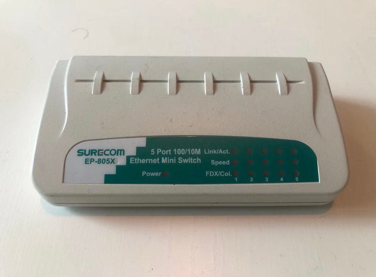 Surecom EP-805X nätverksswitch 5-port 10/100 Mbps | Blocket