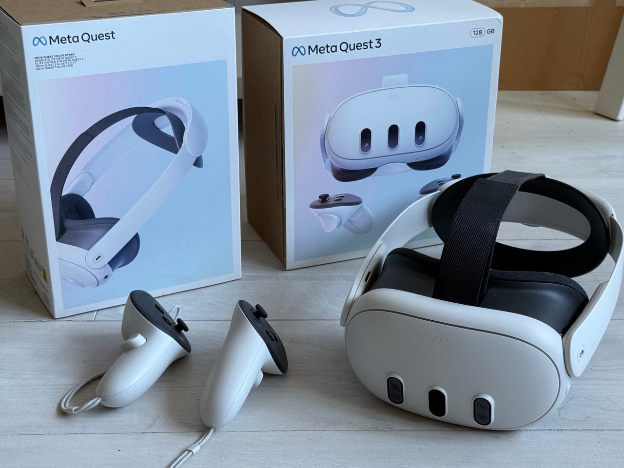 Meta Quest 3 128 GB med Link Cable och Elite Strap | Blocket