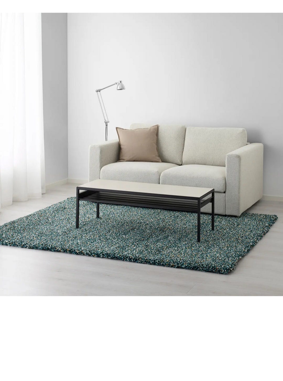 IKEA blå/grön VINDUM ryamatta 170 x 230 | Blocket