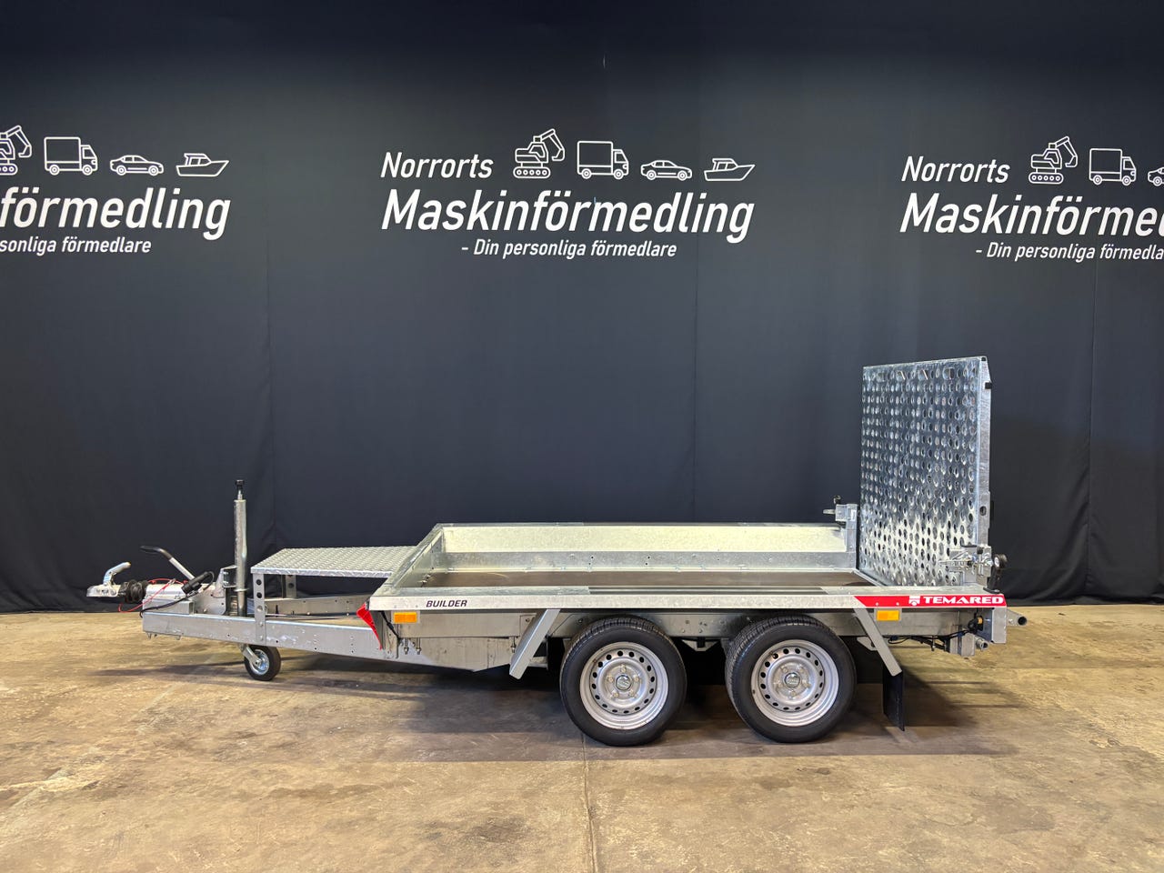 Temared Builder 3 2615/2 S – Maskinsläp 2,7 Ton för minigrävare