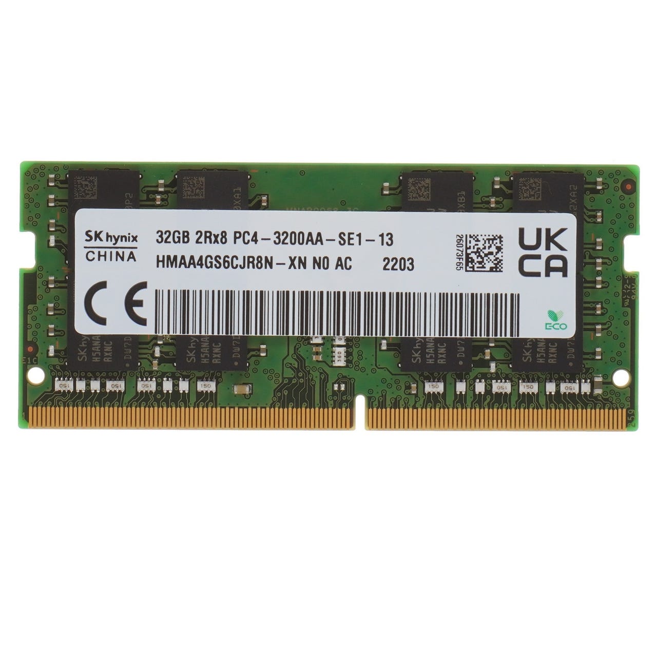 SK Hynix 32GB DDR4 SODIMM 2Rx8 PC4-3200AA 3200MHz HMAA4GS6CJR8N