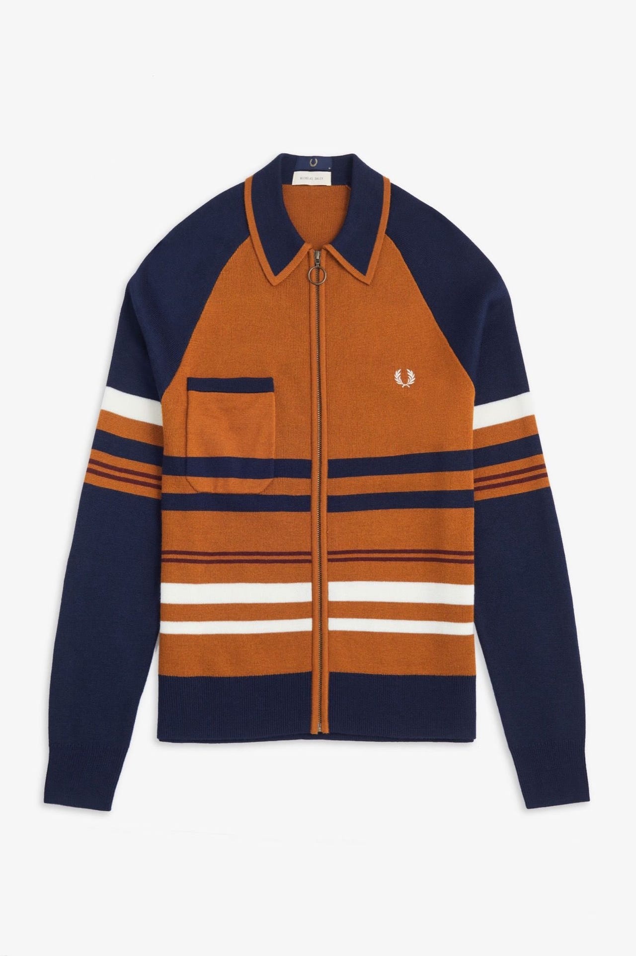FRED PERRY × NICHOLAS DALEYジップアップニット L Fred Perry × Nicholas Daley Zip Knit Cardigan - Size M- Rare
