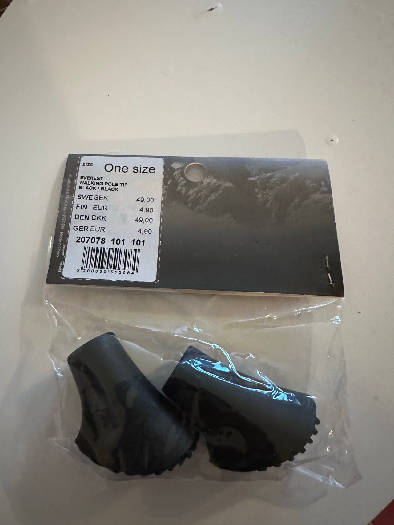 Everest Rubber Tip gummifötter till stavar svart one size | Blocket