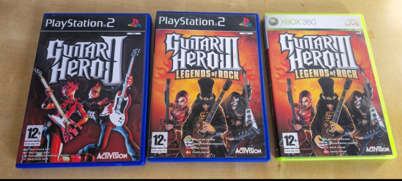 Guitar Hero II & Guitar Hero III Legends of Rock spel till PlayStation ...