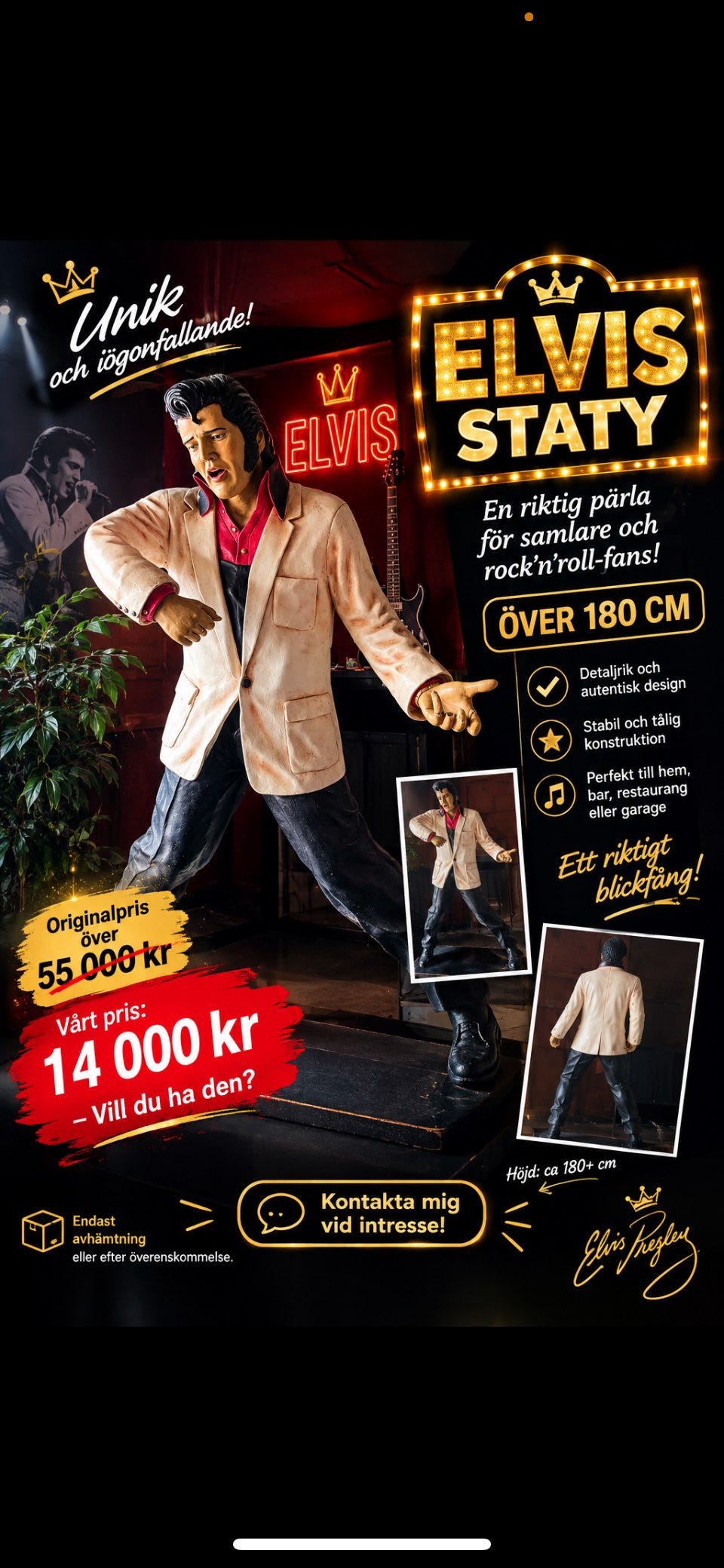 Elvis Presley-statyn | Blocket