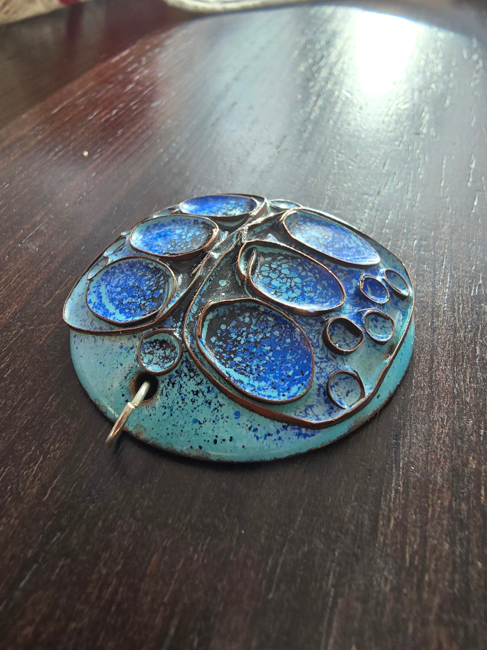 Broche Vintage Émail Design Scandinave ANJA MÄKINEN - Années 1970 - Occasion