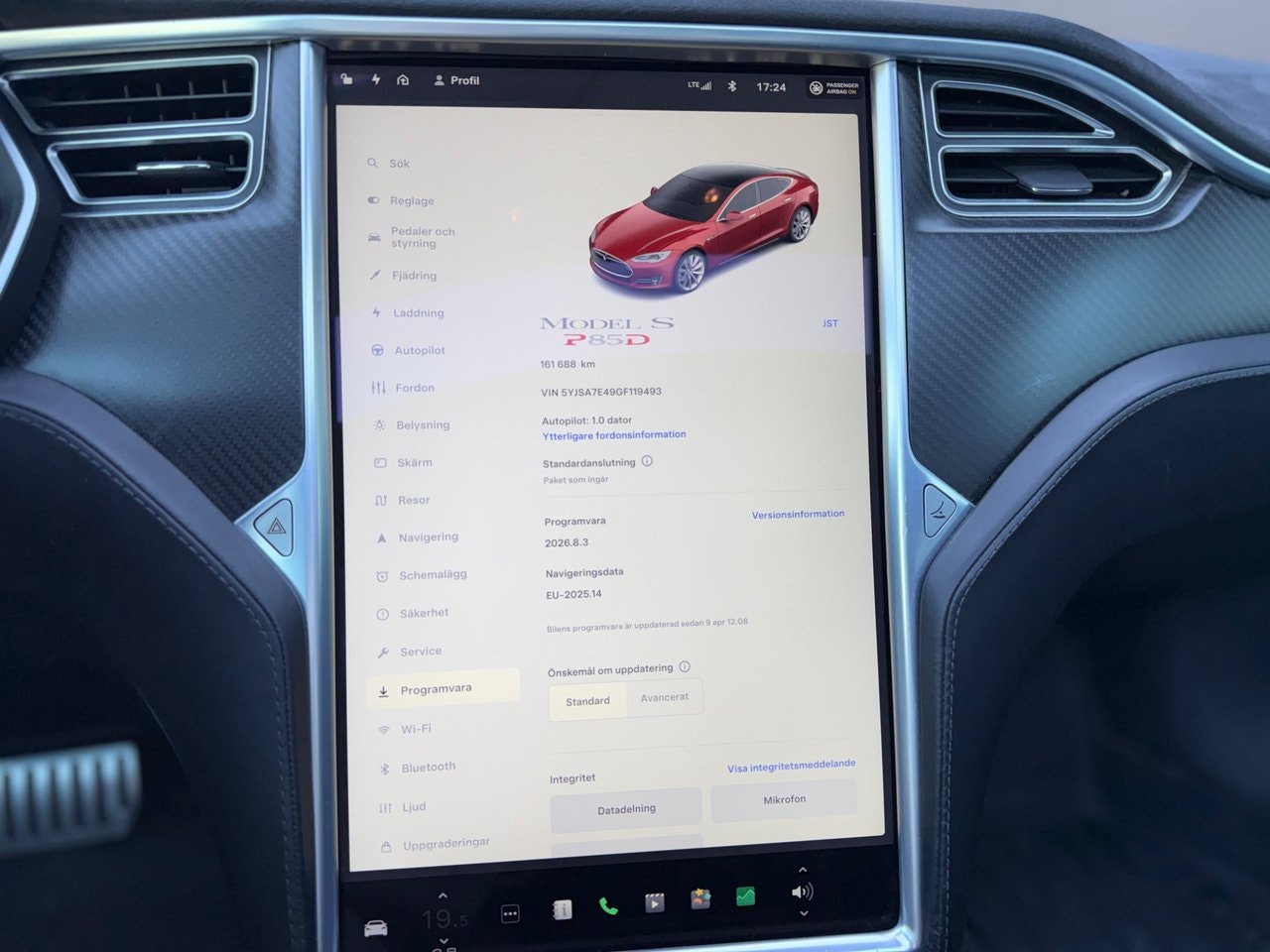 Tesla Model S P85D, 511ps, 2016