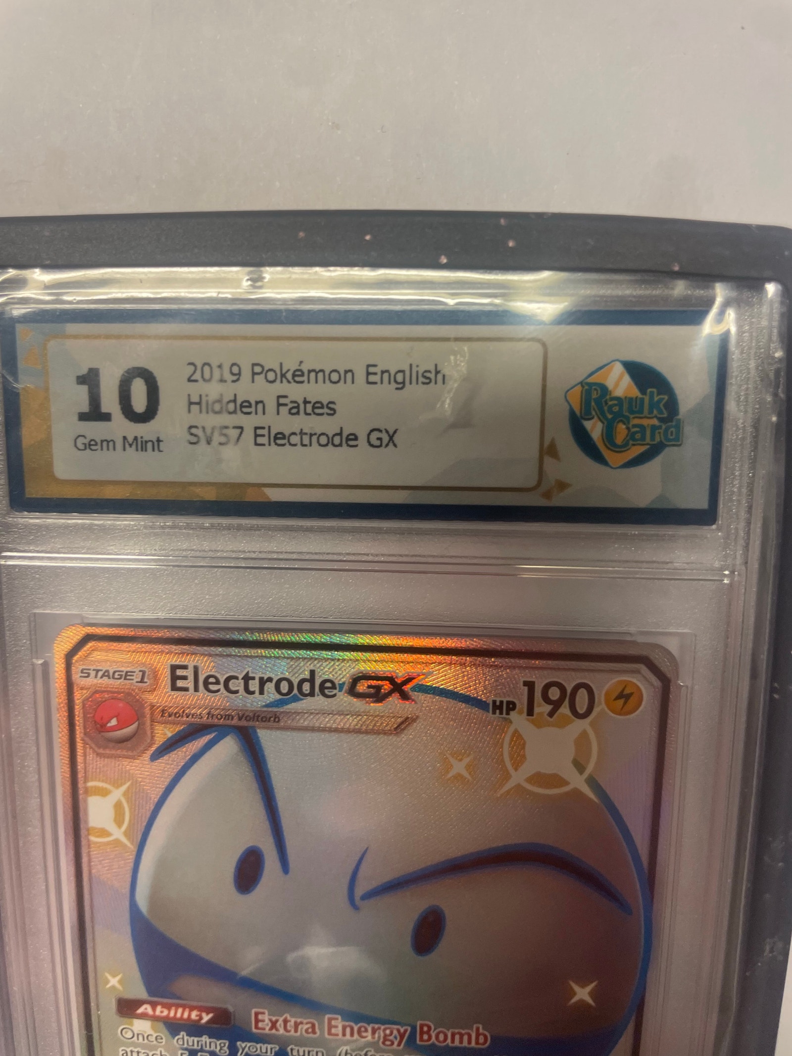Electrode GX Shiny Grade 10 + Glitter Slab Hidden Fates Pokemon Kort |  Blocket
