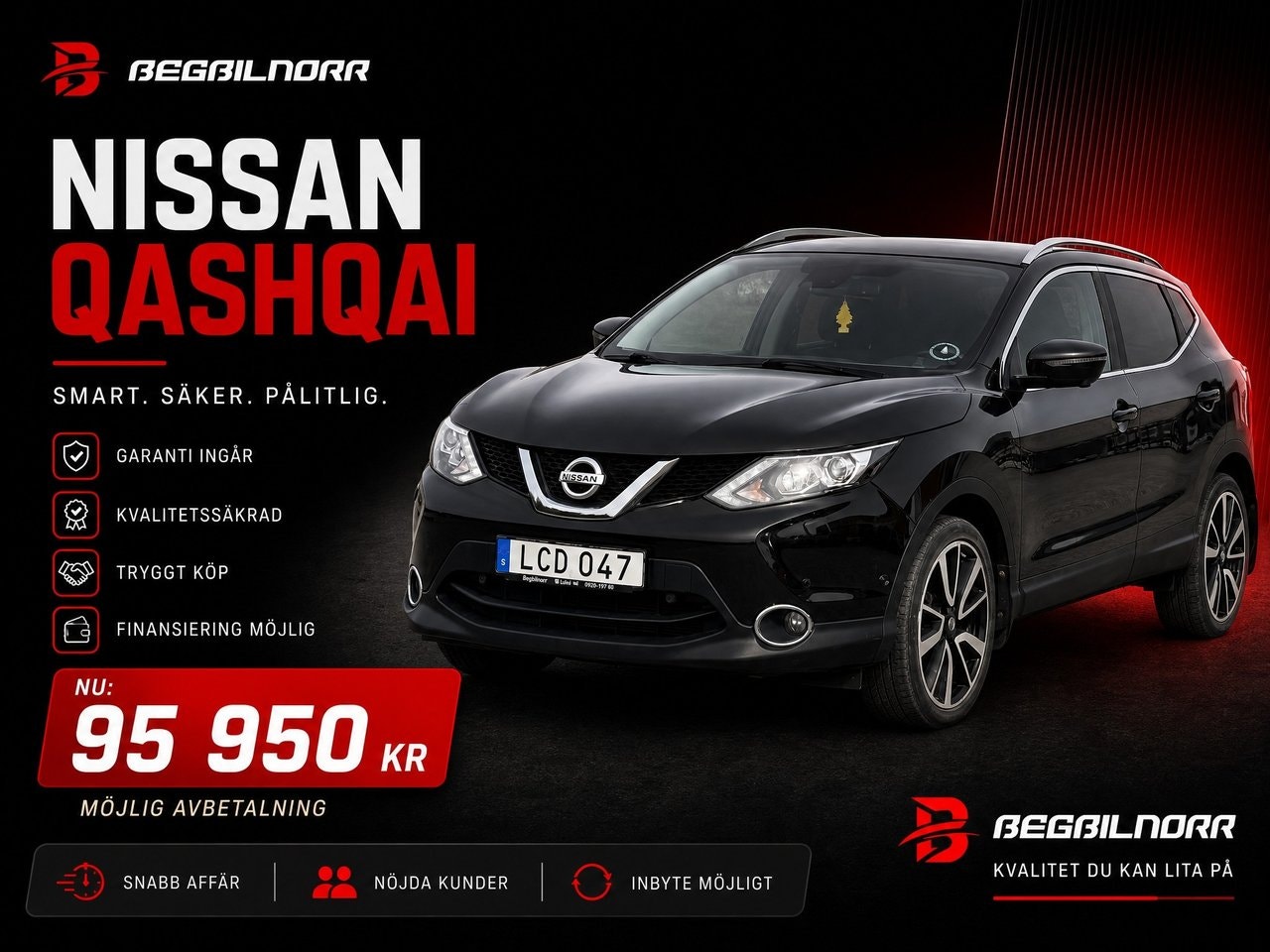 Begagnad Nissan Qashqai till salu Luleå