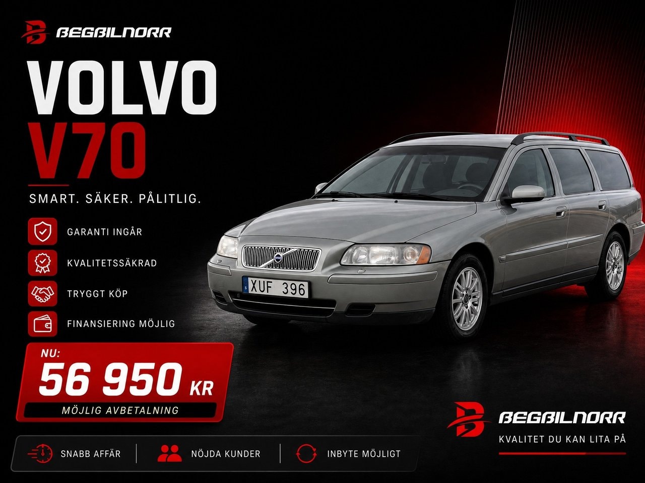 Begagnad Volvo V70 2006 till salu i Luleå — 56 950 kr