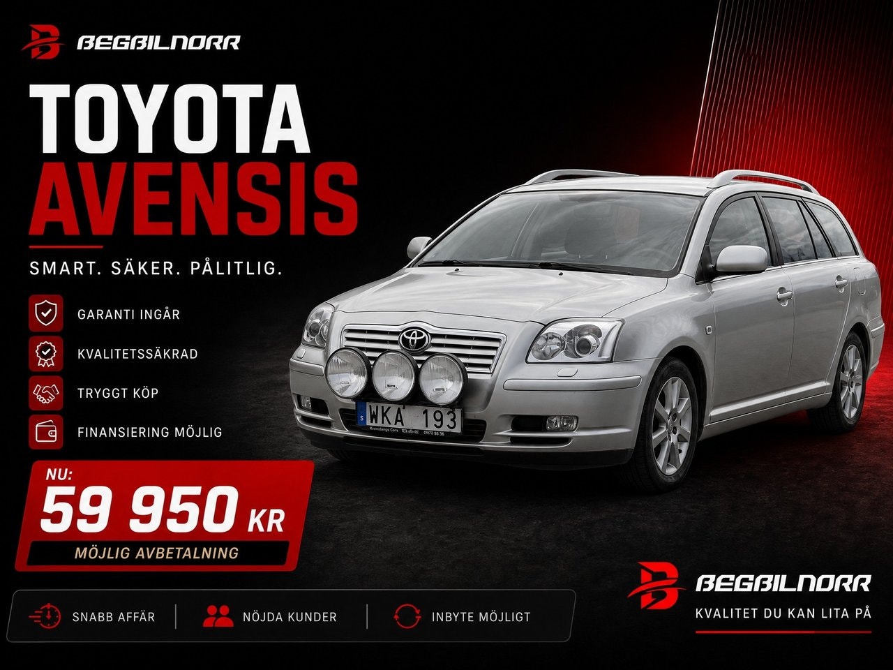 Begagnad Toyota Avensis 2004 till salu i Luleå — 59 950 kr