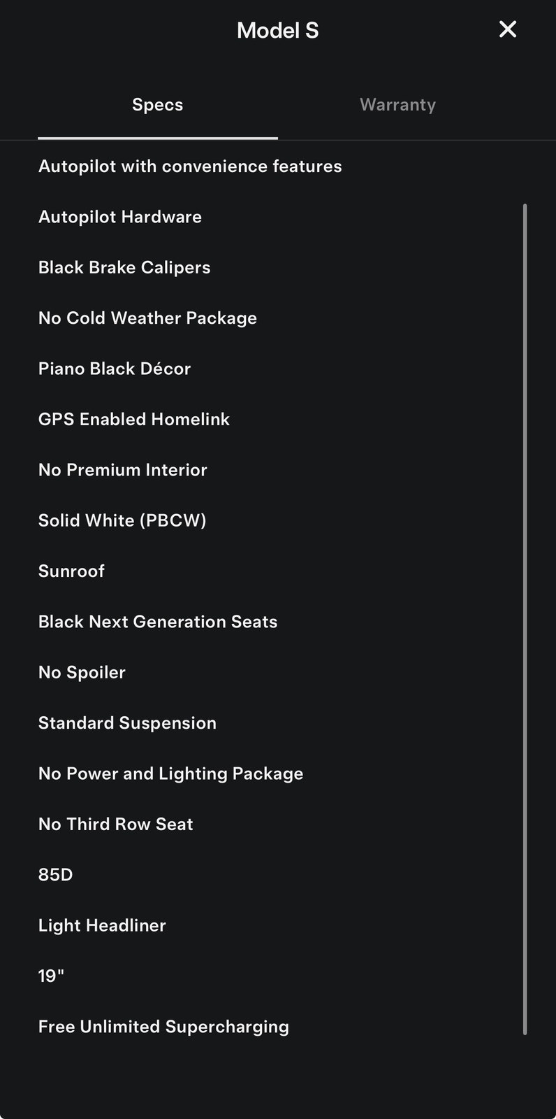 Tesla Model S 85D, 423ps, 2016