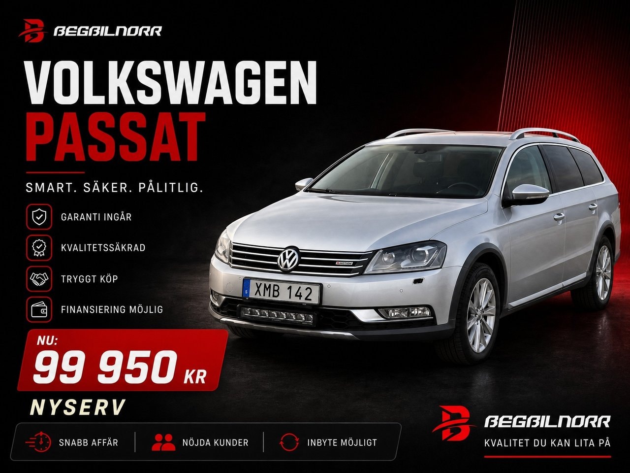Begagnad Volkswagen Passat Alltrack 2015 till salu i Luleå — 99 950 kr