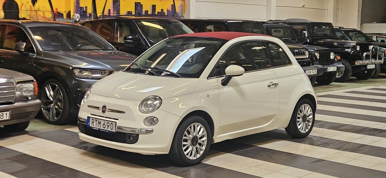 Fiat 500C 1.2 8V Dualogic, 5-trins, 69ps, 2015
