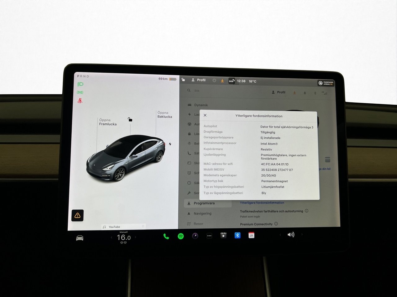 Tesla Model 3 Standard Range Plus, 325hk, 2020
