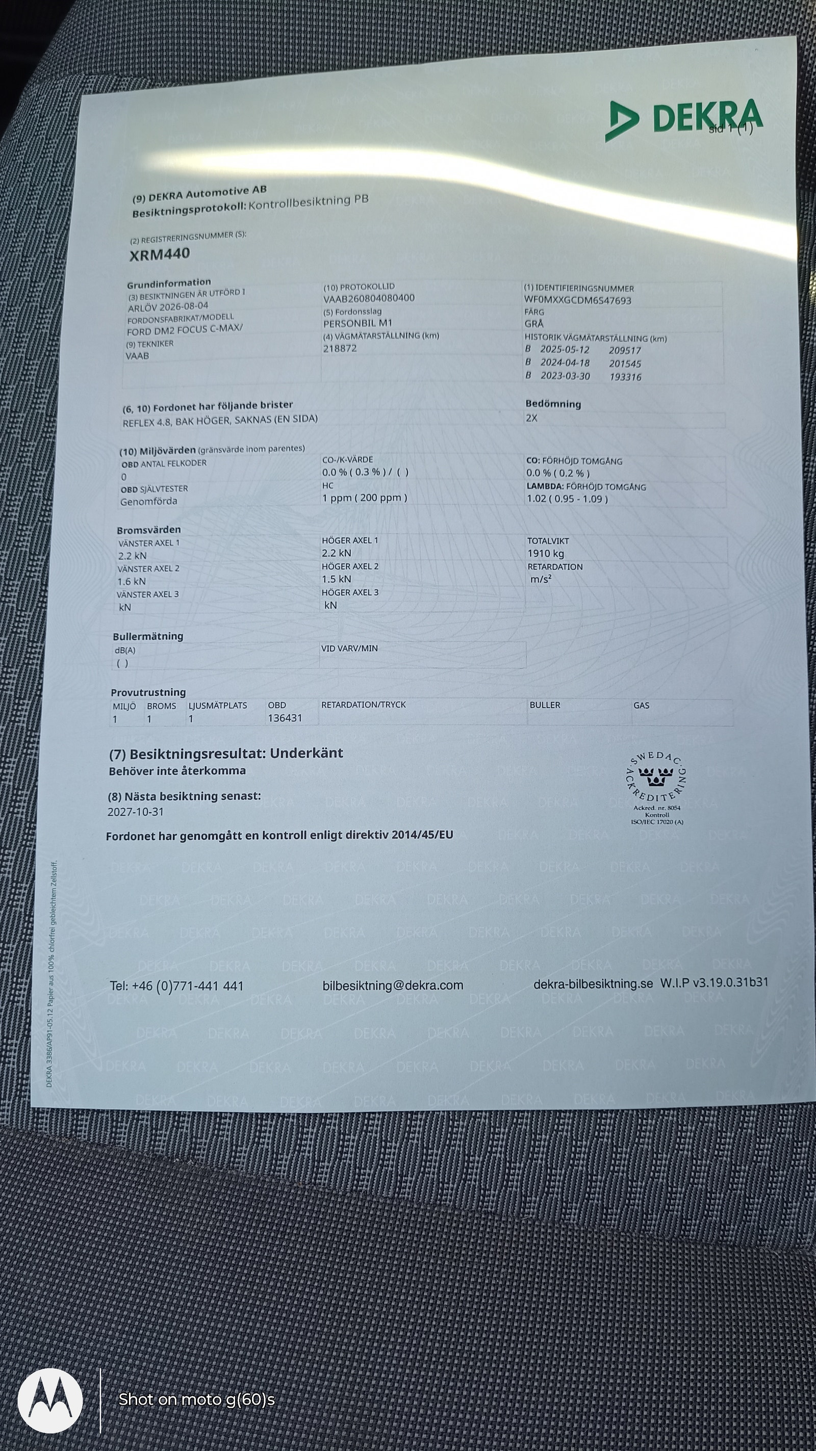 Ford Focus C-MAX 1.8 Flexifuel Manuell, 5-trinn, 125hk, 2006