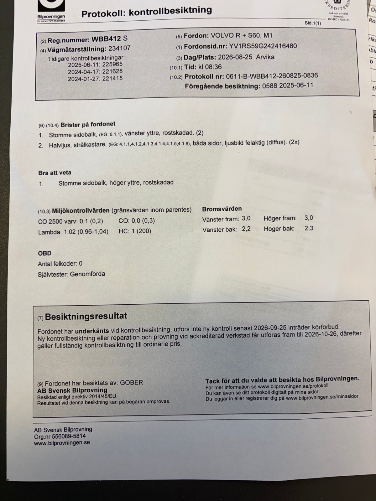Volvo S60 2.5T Manuell, 210hk, 2004