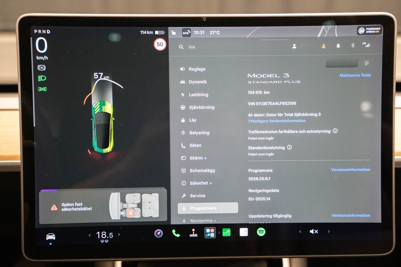 Tesla Model 3 Standard Range Plus, 325hk, 2020