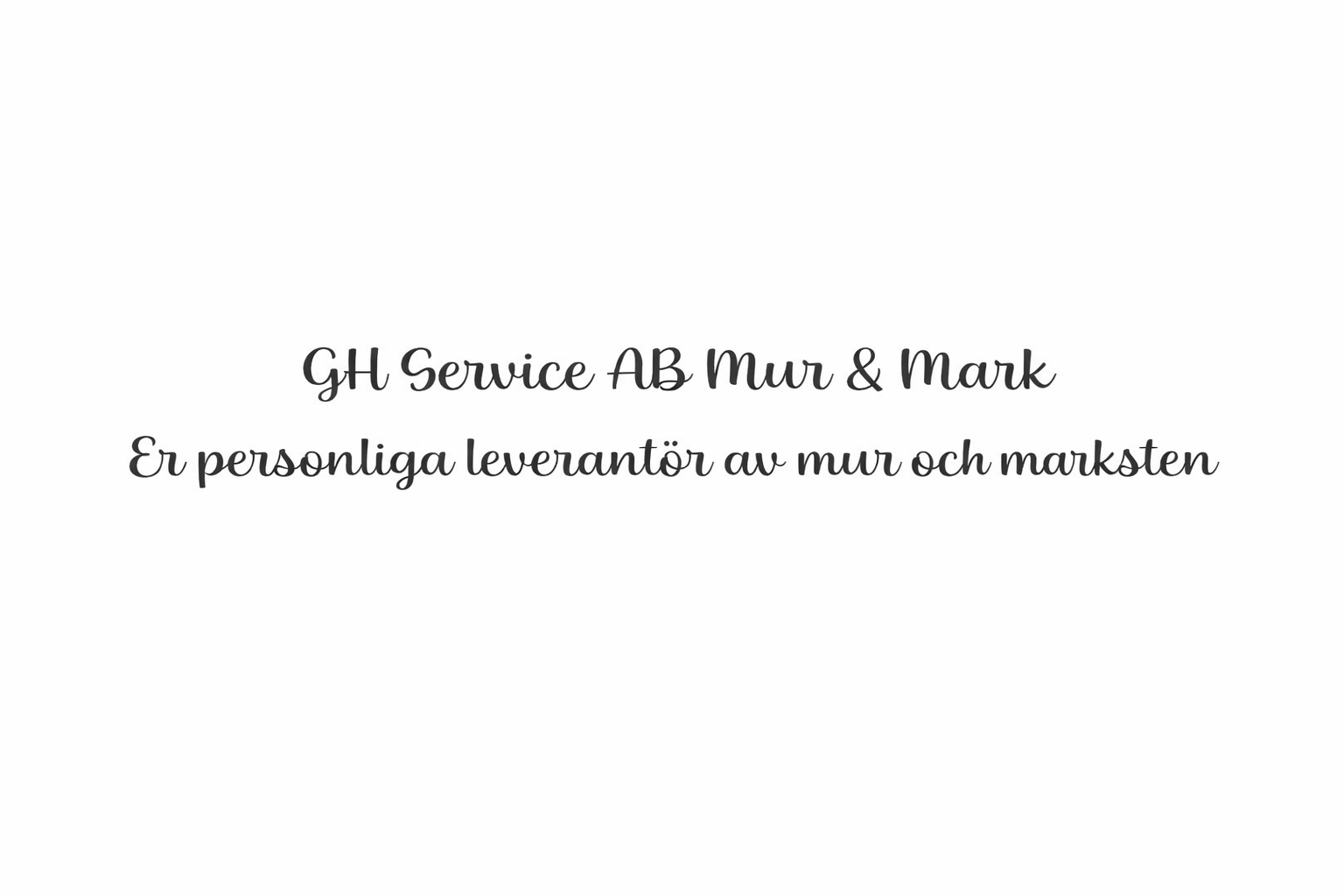 Omslagsbild för GH Service MUR & MARK