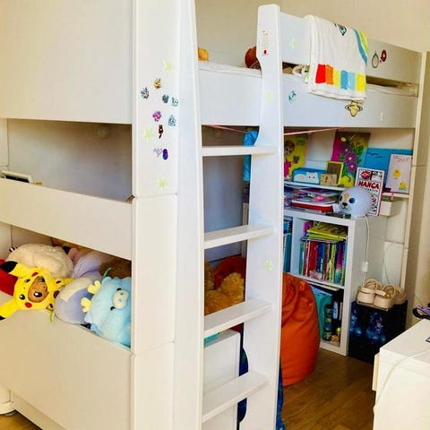 Oliver Furniture Wood mini loftsäng 