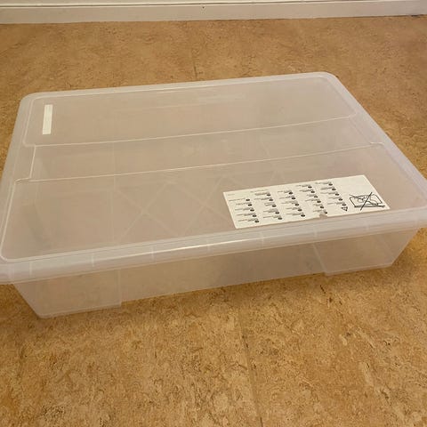 Samla låda med lock Ikea | Blocket