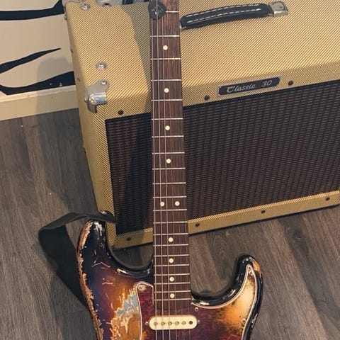 Fender Stratocaster 1982, Dan Smith, Aztek Gold, Made in USA | Blocket