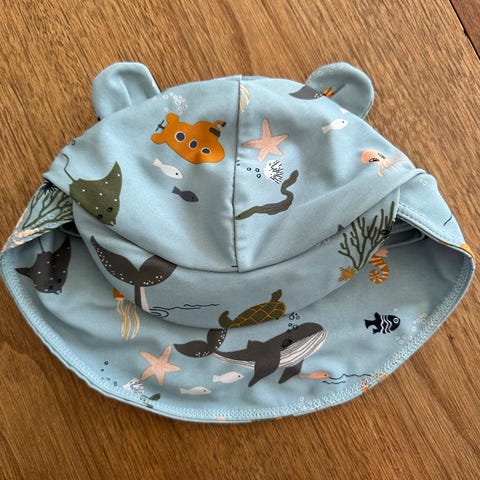 Mini Rodini solhatt keps stl 44 blå unisex | Blocket