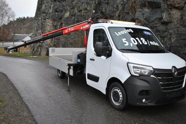 Renault Ny Master 165HK Flakbil med Kran ML 150.3 2025
