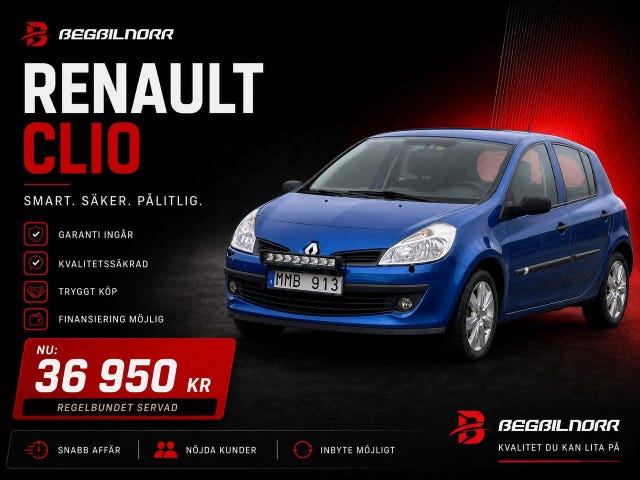 Begagnad Renault Clio till salu Luleå