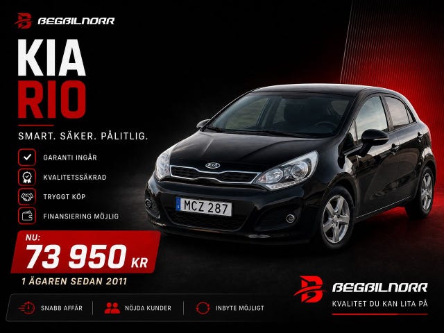 Begagnad Kia Rio till salu Luleå