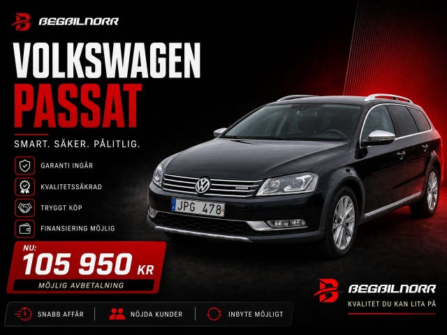 Begagnad Volkswagen Passat Alltrack till salu Luleå
