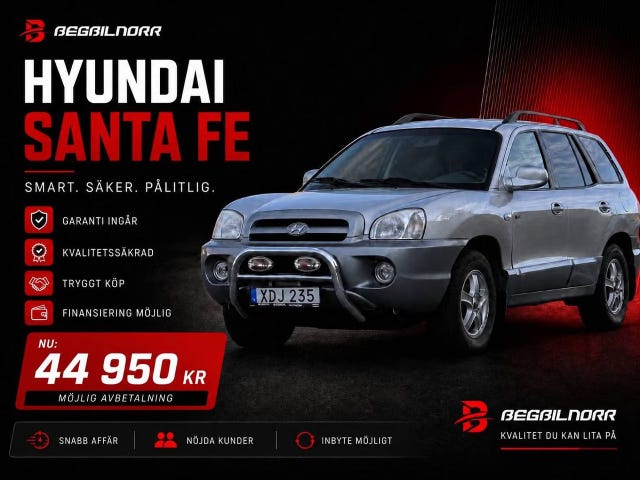 Begagnad Hyundai Santa Fe till salu Luleå