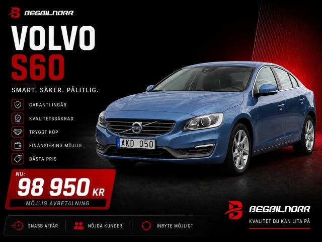 Begagnad Volvo S60 till salu Luleå