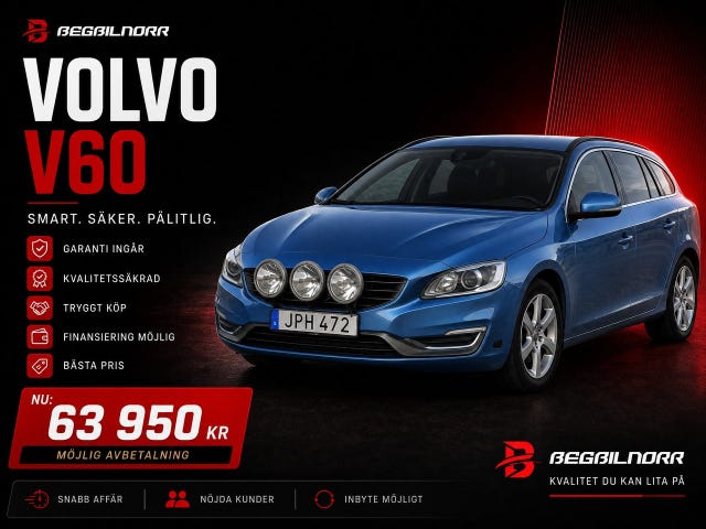 Begagnad Volvo V60 till salu Luleå