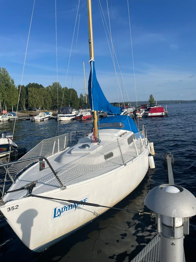 Albin Viggen nr 663 med motor och båtvagn