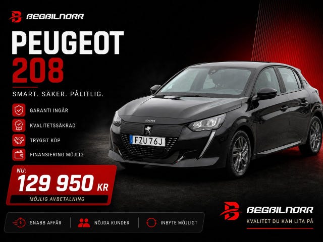 Begagnad Peugeot 208 till salu Luleå