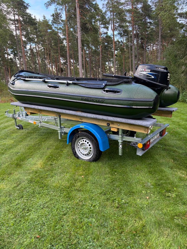 Komplett Gummibåtspaket med motor och 80km/tim trailer