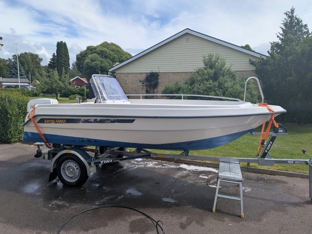 Ryds 440GT + Johnson 40hk -91 + Tiki 600 släp (2024, nyskick)